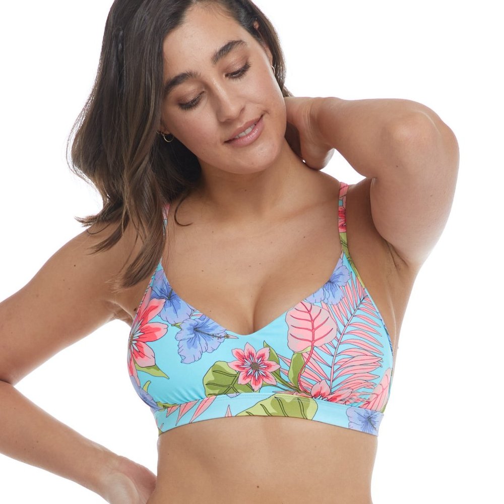 NWT  Eidon Madison Morotai print D-DD-E-Cup Bikini Top